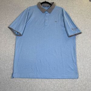 Travis Mathew mens XXL polo blue grey golf short sleeve
